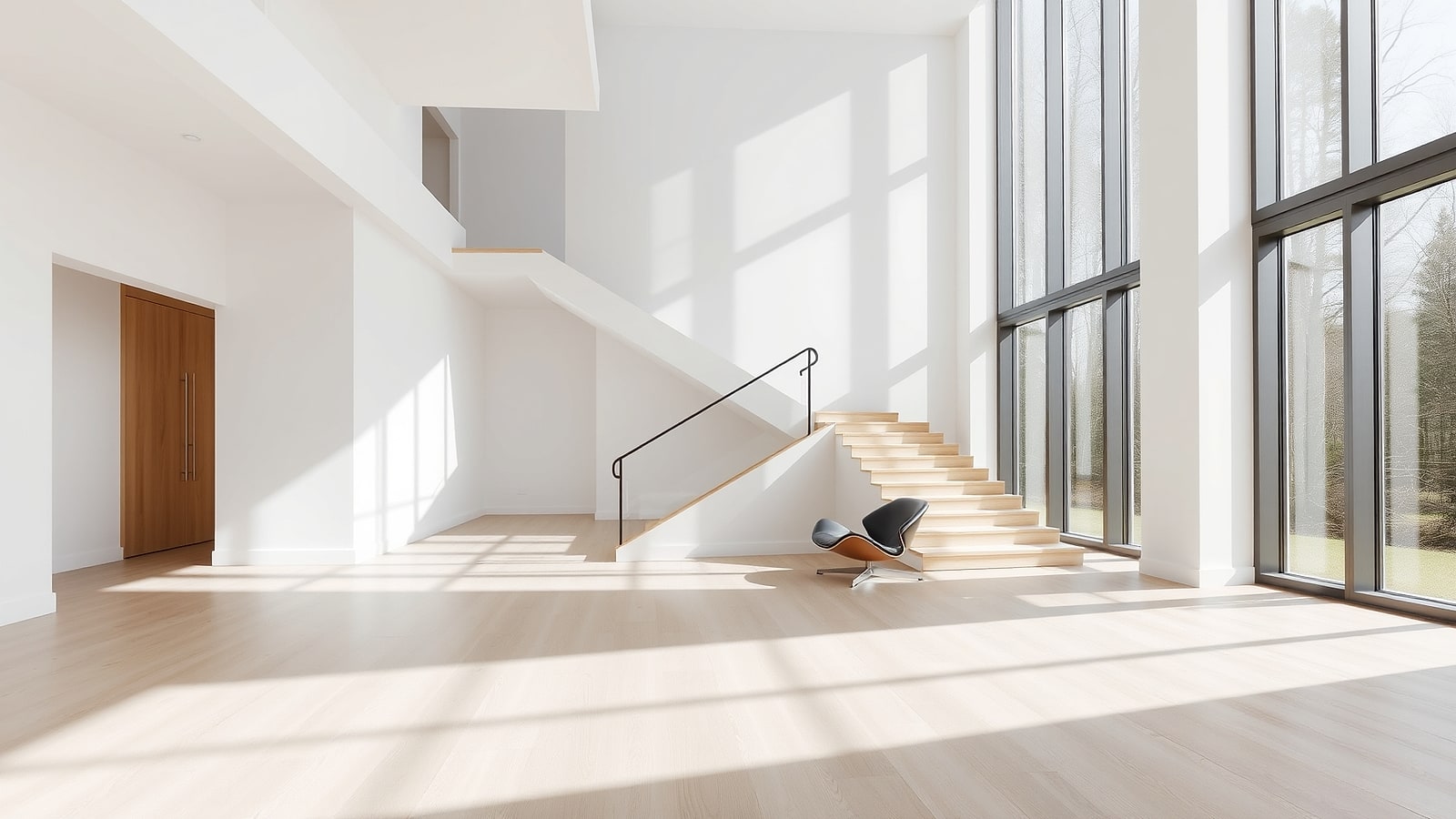 A sunlit minimalist interior